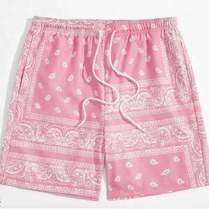 Shein paisley print pink shorts/Size Medium